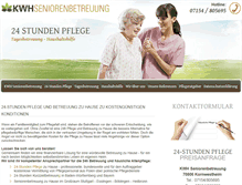 Tablet Screenshot of kwh-seniorenbetreuung.de